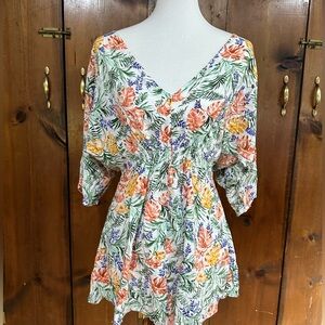 Onia Women’s Sz Small Tropical Bathing Suit Cover Up